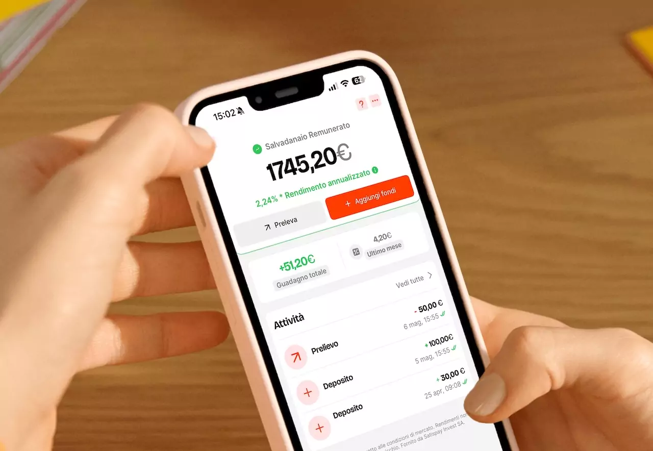 Satispay integrates the service enabling investments